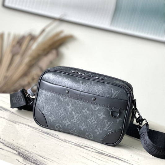 Super Vip 1:1 – Louis Vuitton Alpha Messenger Bag Monogram Eclipse Canvas Black 24Cm M46955