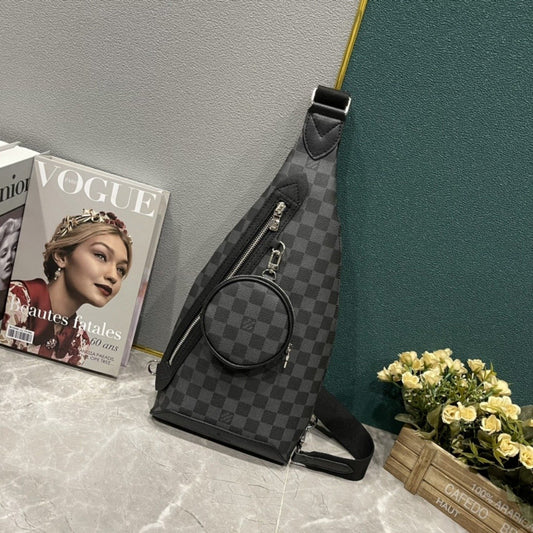 Louis Vuitton Duo Sling Bag Caro Black 42Cm M30936