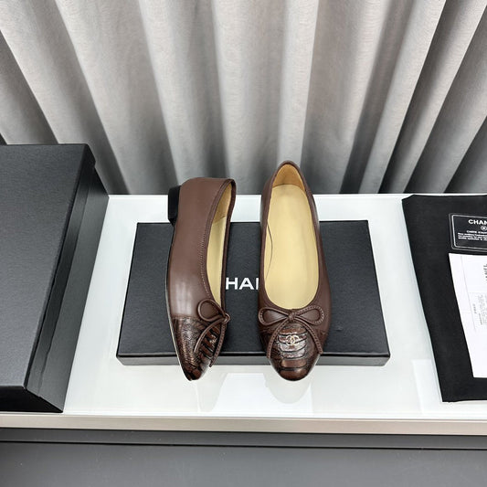 ballet flats brown lambskin - 35