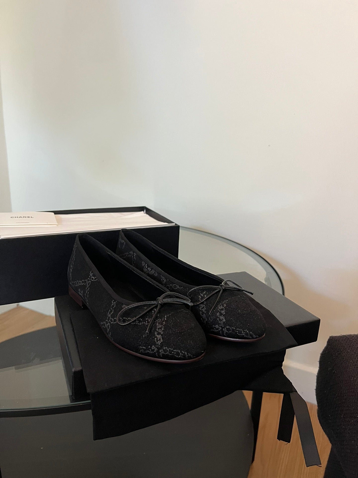 ballet flats black denim - 35