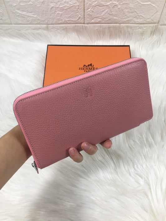Гаманець HM SILK'IN CLASSIC 20 зі світло-рожевої зернистої телячої шкіри