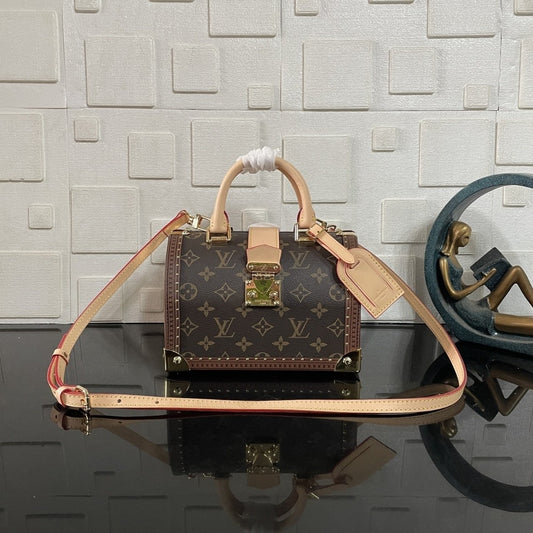 Super Vip 1:1 – Louis Vuitton Speedy Trunk Box Bag 20 Monogram Brown 21Cm M11154