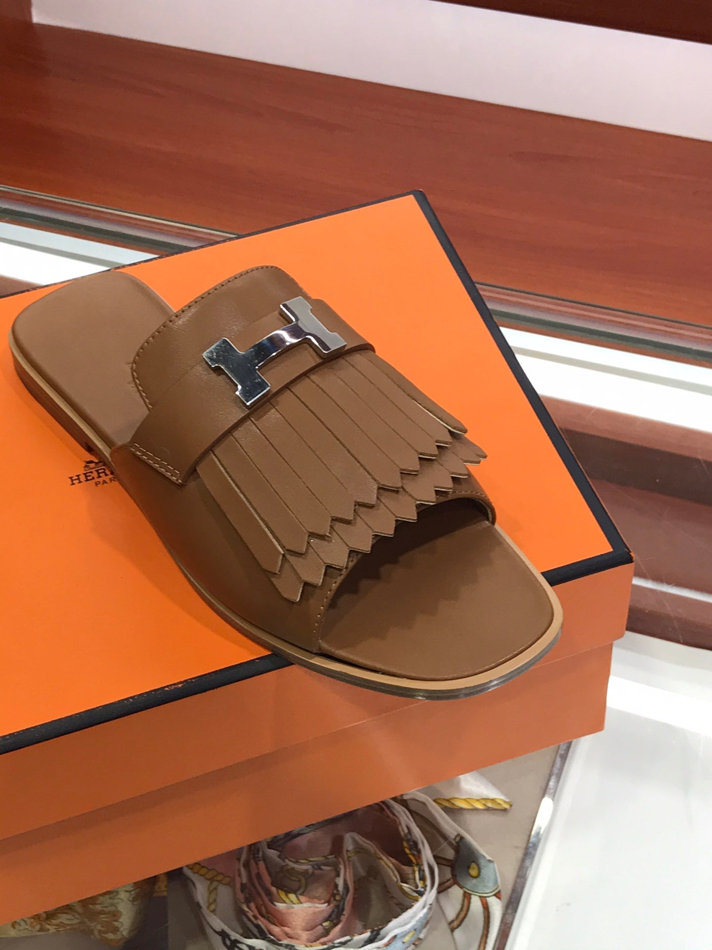 ROYAL SANDAL CHOCOLATE LAMBSKIN - 35