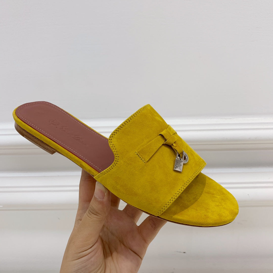 LP SUMMER CHARMS SANDALS YELLOW SUEDE - 35