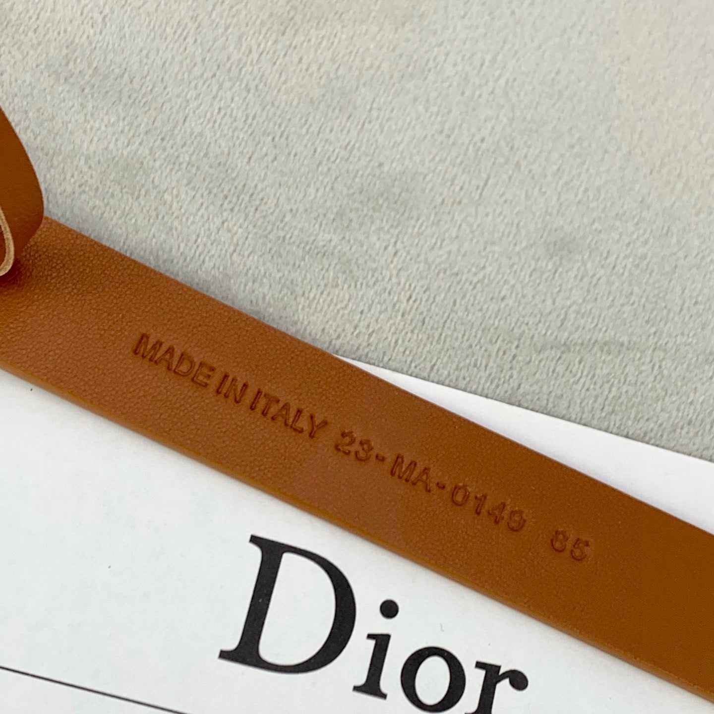 DIOR 25S BELT 20 MM IN BROWN CALFSKIN WITH SILVER HARDWARE 590779 - 30