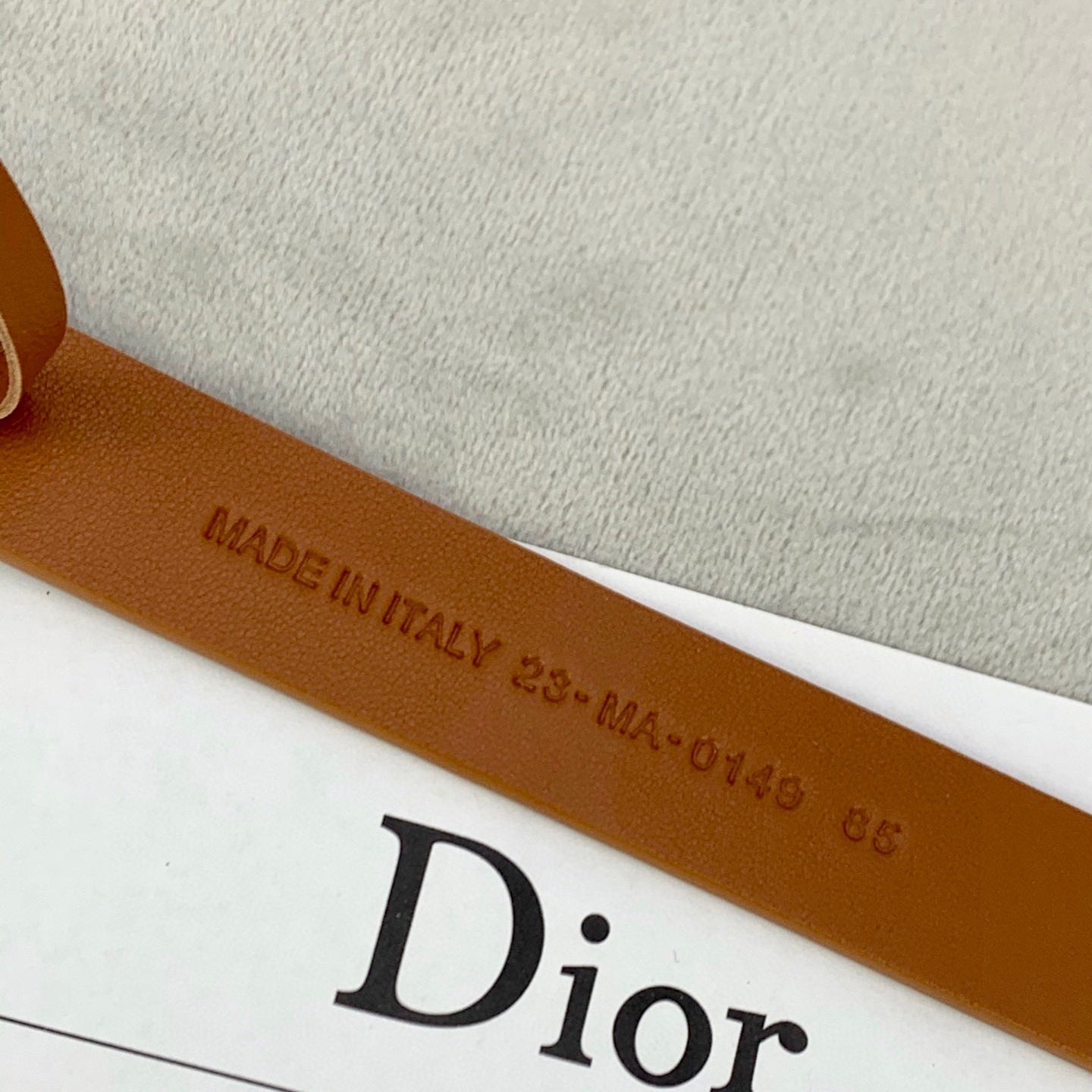 DIOR 25S BELT 20 MM IN BROWN CALFSKIN WITH GOLD HARDWARE 590779 - 30