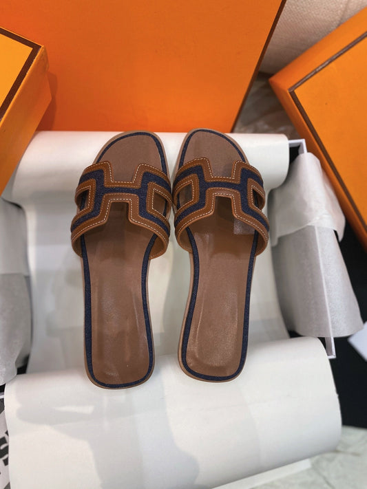 0ran Sandal Brown/Black Leather - 35
