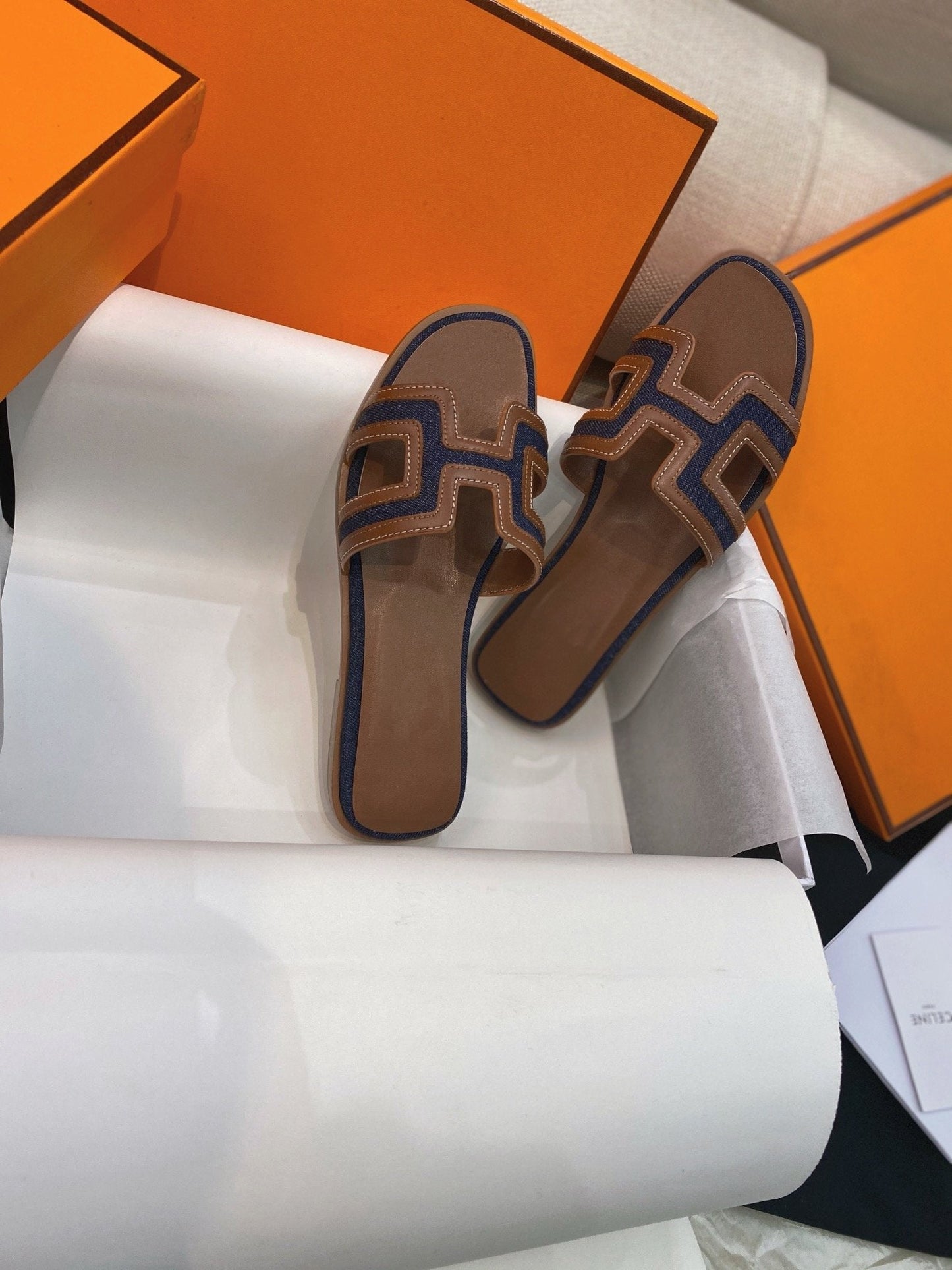 0ran Sandal Brown/Black Leather - 35