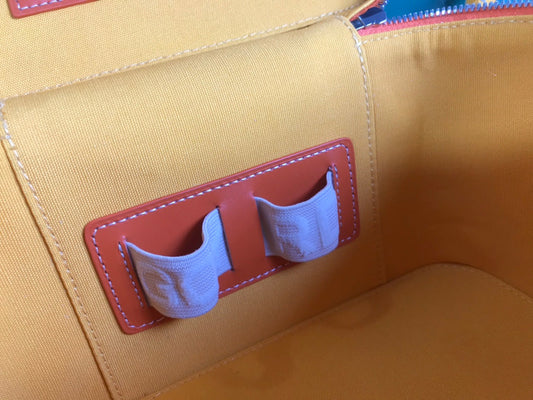 MUSE VANITY CASE 20 З ПОЛОТНА GOYARDINE ПОМАРАНЧЕВОГО КОЛЬОРУ