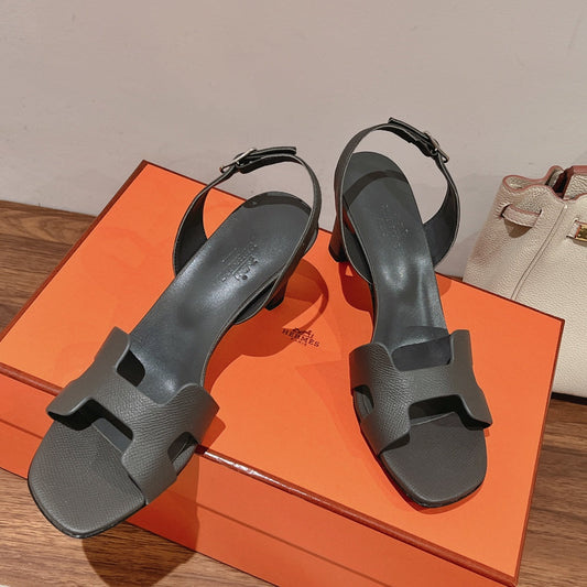 SLINGBACK SANDAL ETERNITE 75 FOSSIL LAMBSKIN - 35