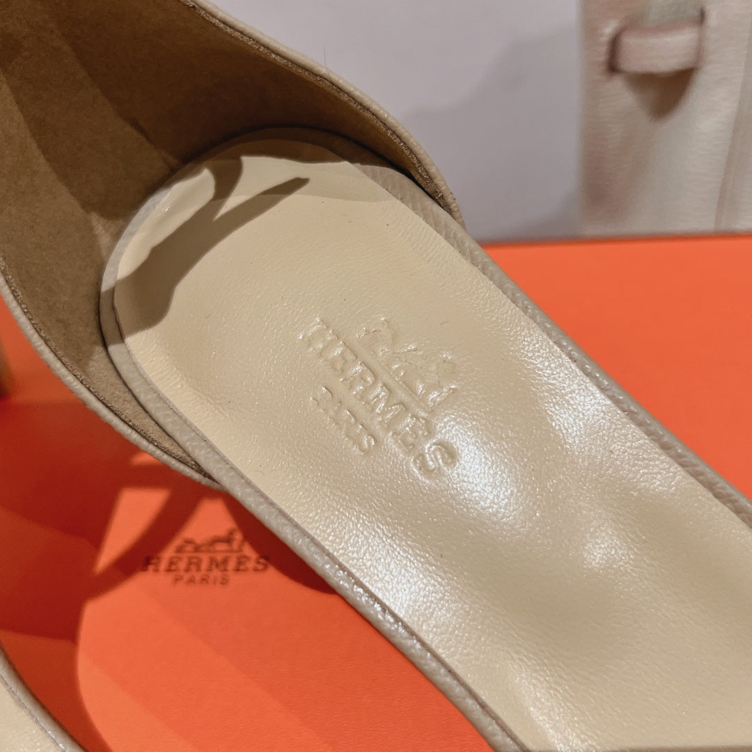 PREMIERE 70 SANDAL IN SAND BROWN CALFSKIN - 35