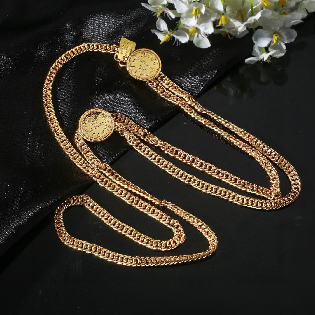 CHANEL 25S CHAIN BELT IN GOLD METALLIC 614473 - 30