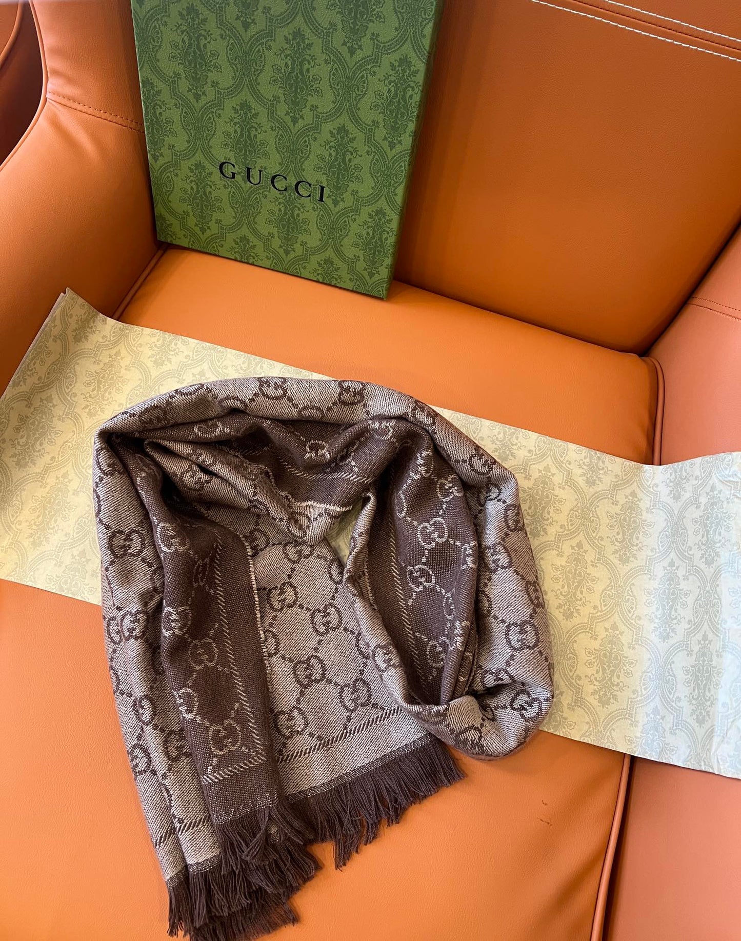 GUCCI 25S SCARF 180 IN WOOL 644859