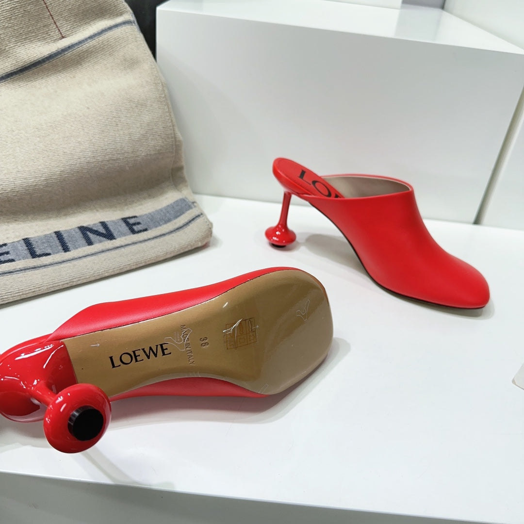 LW TOY MULE 95 RED CALFSKIN - 35