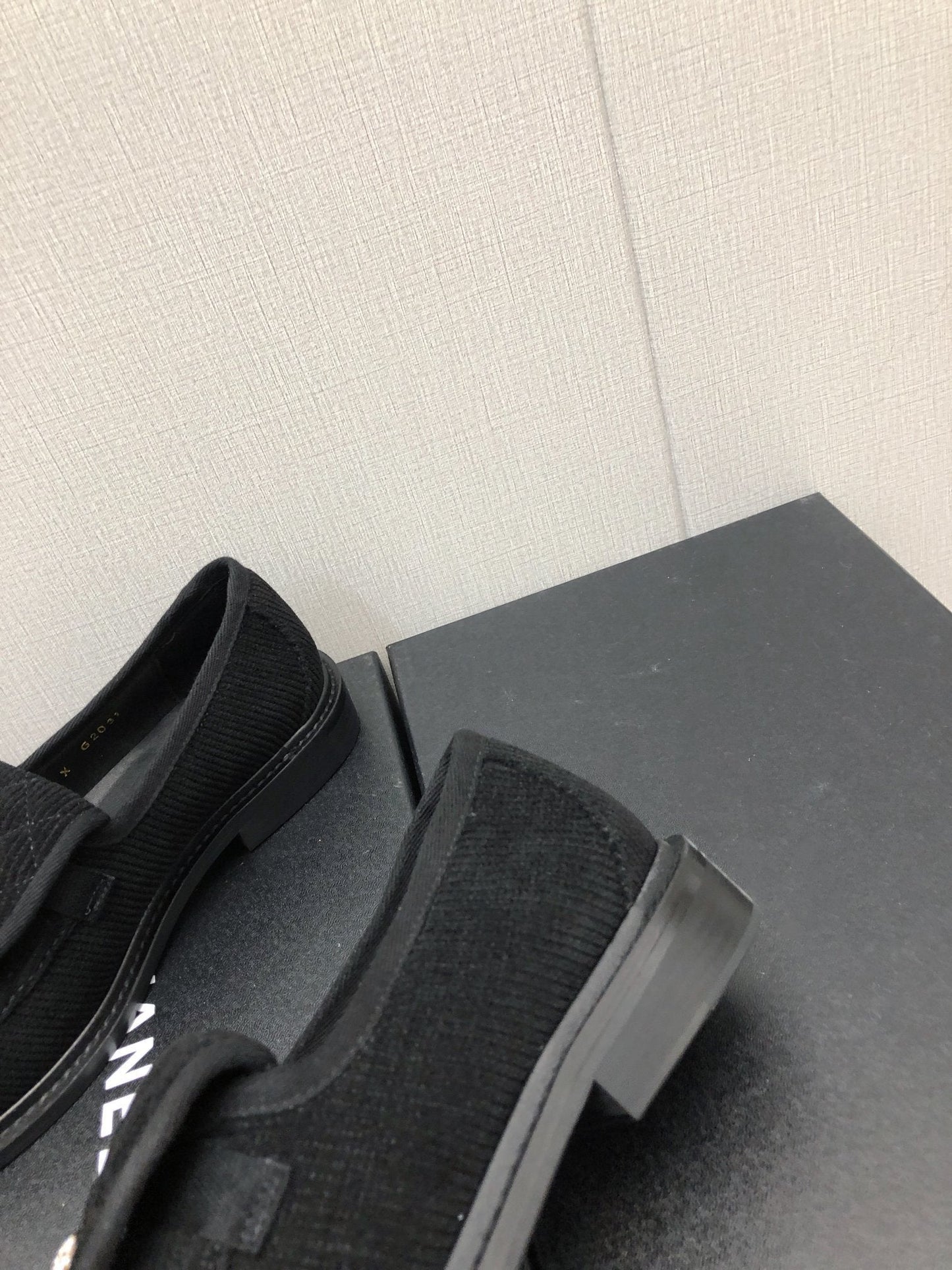 moccasins black denim 40mm - 35