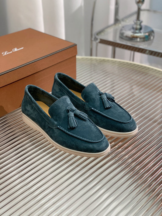 LP SUMMER WALK TASSELS LOAFERS AEGEAN SUEDE - 35