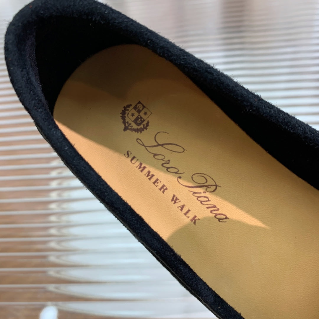LP SUMMER WALK TASSELS LOAFERS BLACK SUEDE - 35