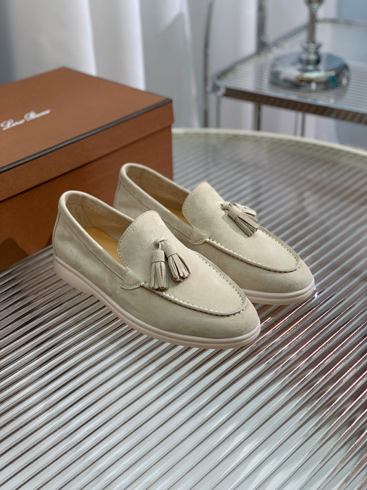 LP SUMMER WALK TASSELS LOAFERS BEIGE SUEDE - 35