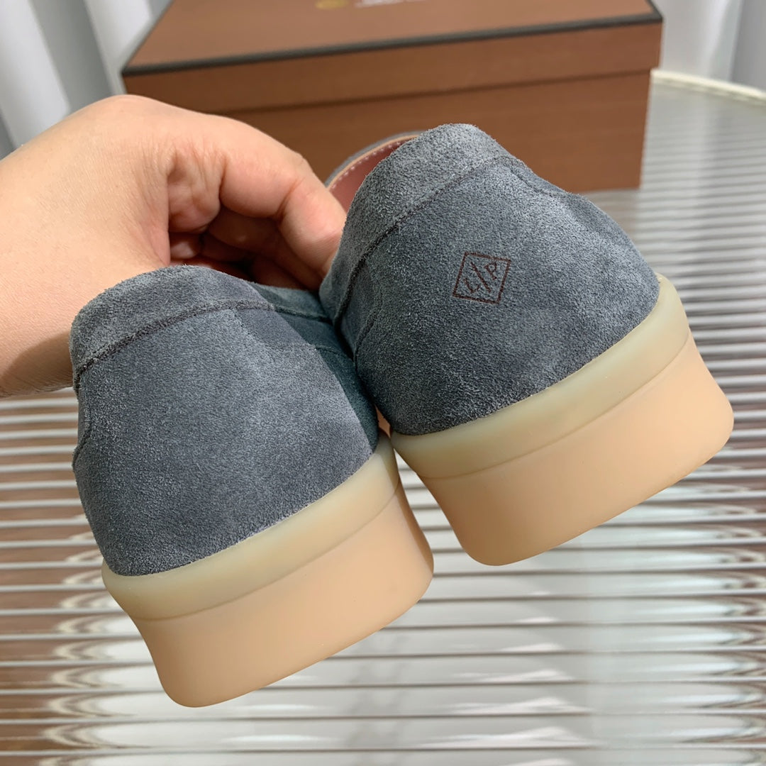 LP RETRO SUMMER WALK LOAFERS GRAY BLACK SUEDE - 35