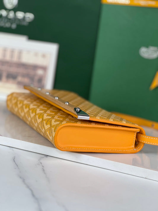 КЛАТЧ MONTE-CARLO PM 25 З ЖОВТОЇ КАНВИ GOYARDINE