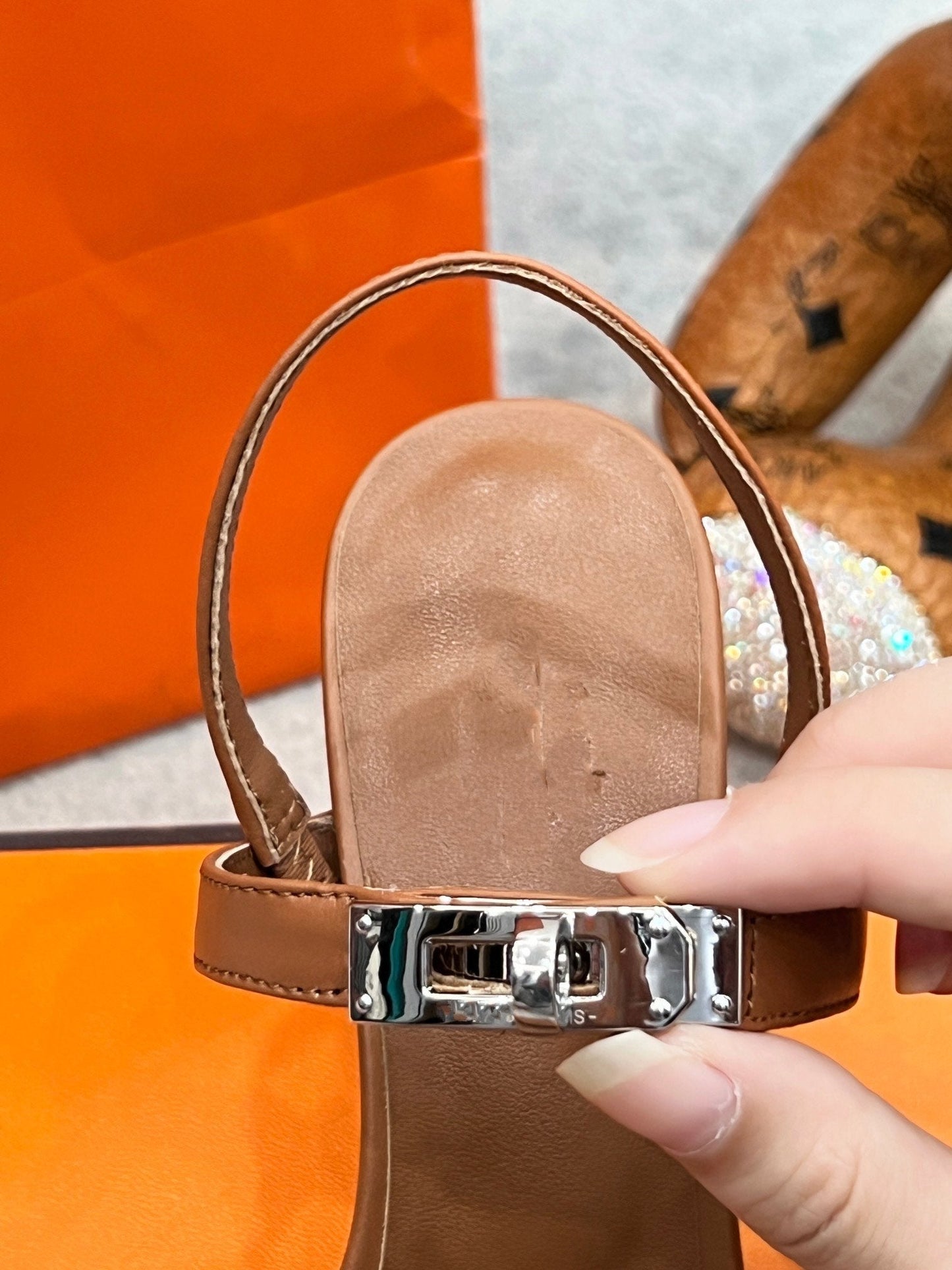 Glamour 75 Sandal Brown Leather - 35