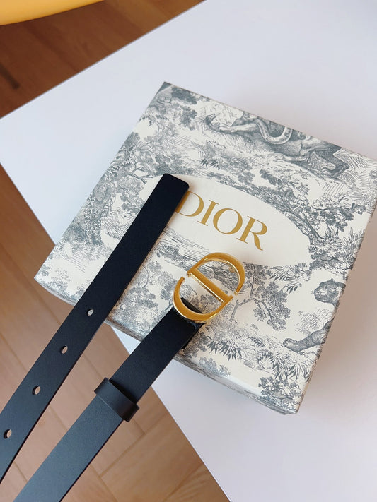 DIOR 25S BELT 20 MM IN BLACK CALFSKIN 613183 - 30