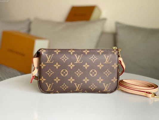 LV 25S POCHETTE ACCESSOIRES 21 КОРИЧНЕВА МОНОГРАМНА КАНВА З ФУРНІТУРОЮ ЗОЛОТОГО КОЛЬОРУ