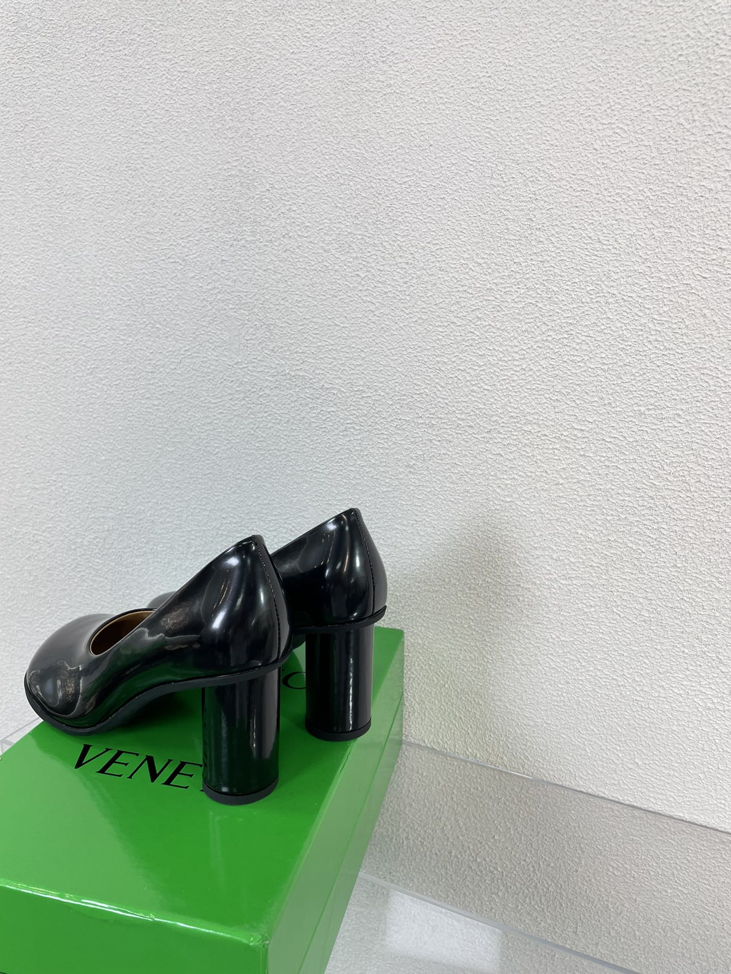 ATOMIC HIGH PUMP 9 CM IN BLACK CALFSKIN - 34