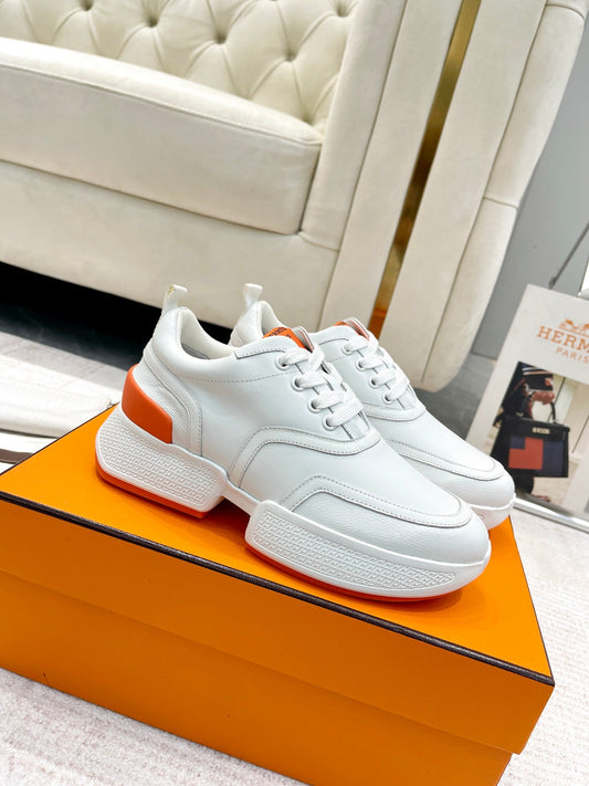 КРОСІВКИ GIGA З БІЛОЇ ПРОШИТОЇ СІТКИ ТА ТЕЛЯЧОЇ ШКІРИ - 35