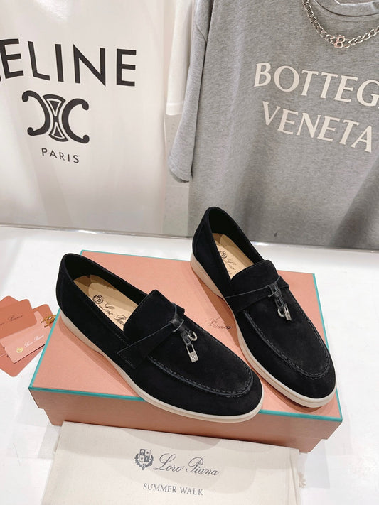LP SUMMER CHARMS WALK LOAFERS BLACK SUEDE - 35