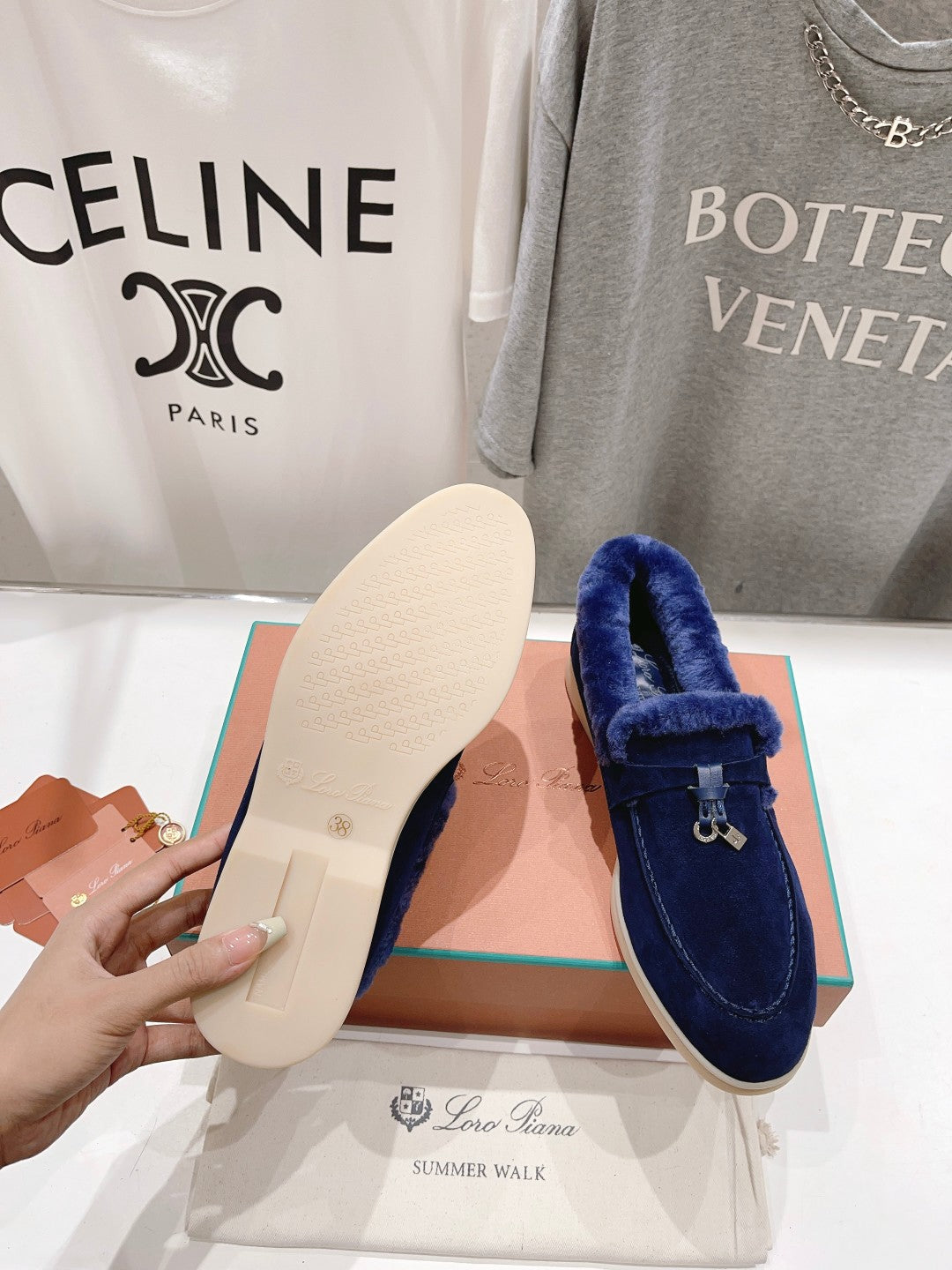 LP SUMMER CHARMS WALK LOAFERS NAVY FLEECE - 35
