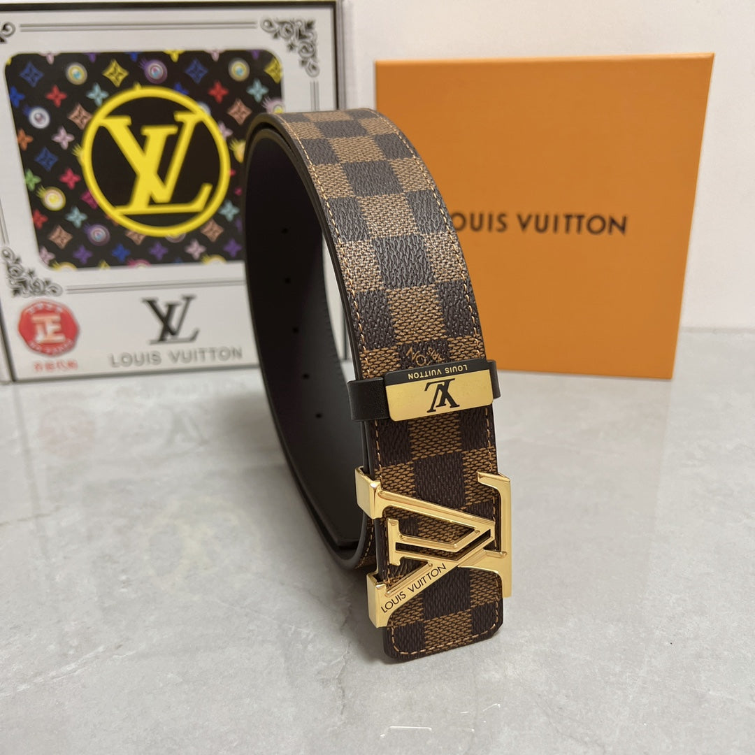 LV 25S BELT 38 MM IN BROWN CALFSKIN 593202 - 26-28