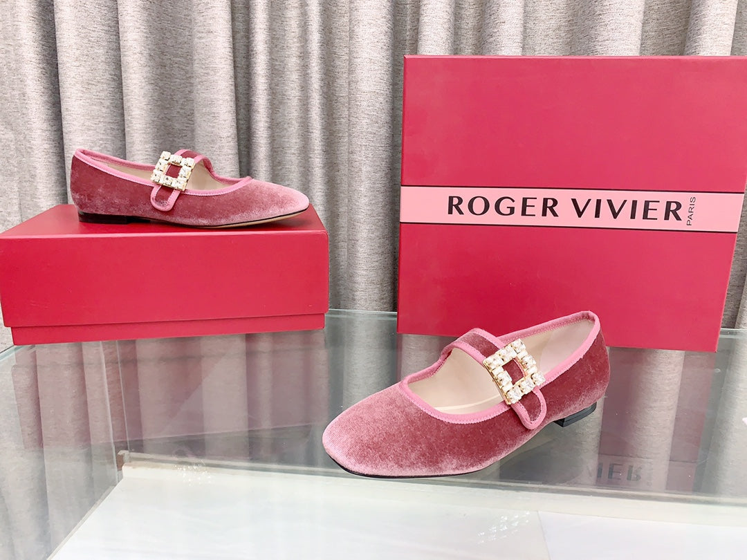 TRÈS VIVIER MARY JANE IN PINK VELVET - 34