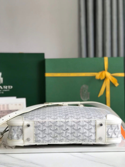 КЕЙС ДЛЯ ДОКУМЕНТІВ AMBASSADE 35 З КАНВИ GOYARDINE БІЛОГО КОЛЬОРУ