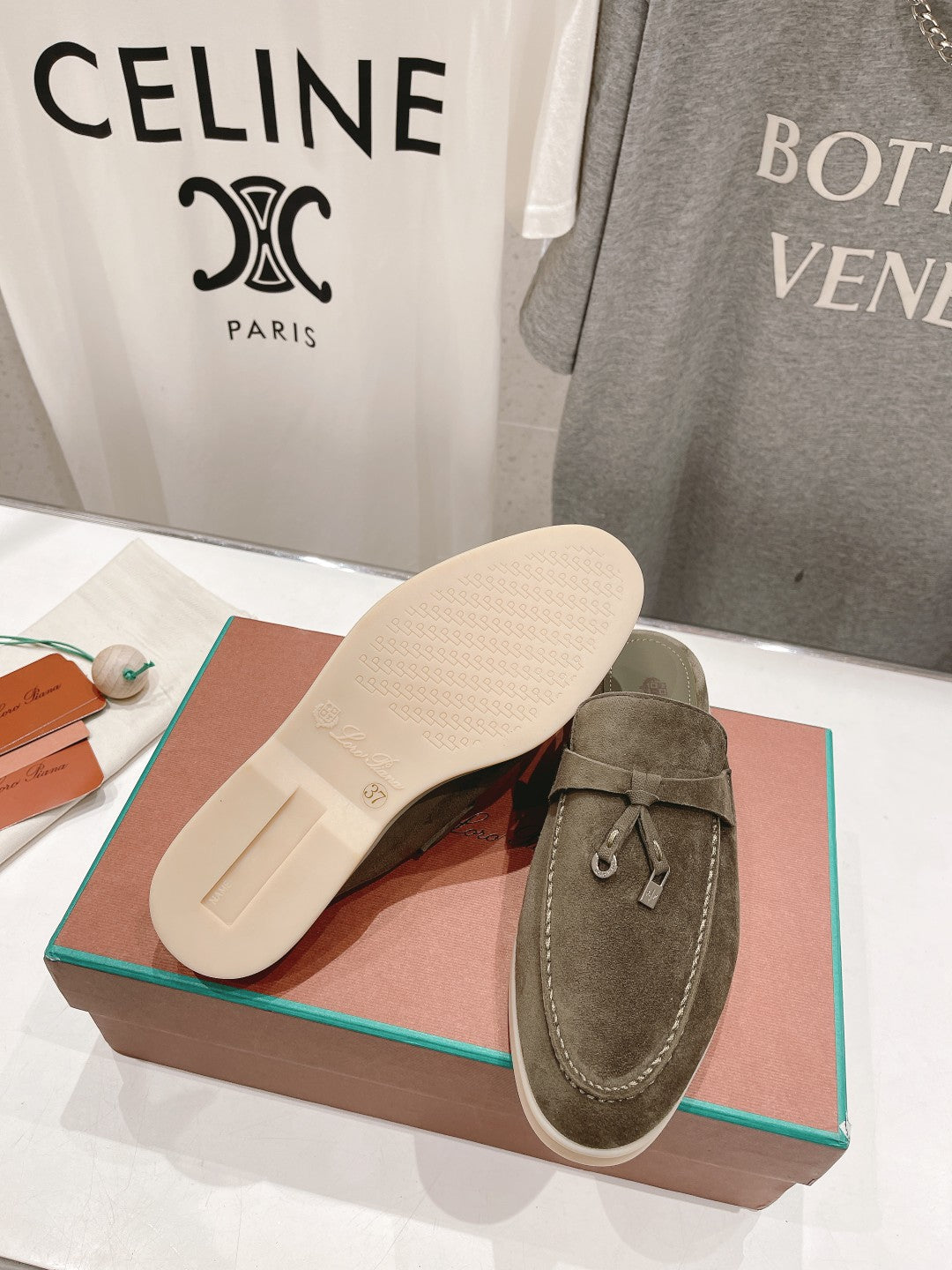 LP CHARMS WALK BABOUCHE LOAFERS CEDAR SUEDE - 35