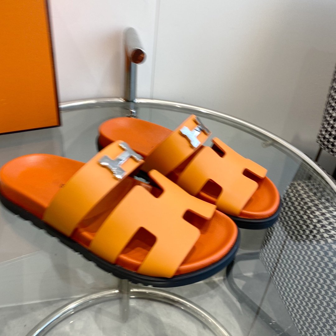 Chypre Sandal Orange Leather - 35