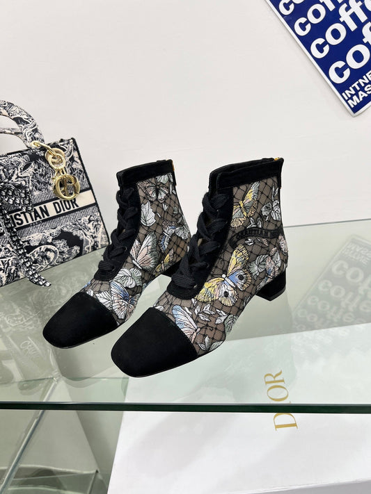 DIOR 25S ЧЕРЕВИКИ NAUGHTILY-D 35 ММ ЧОРНИЙ ТЮЛЬ ТА ЗАМША СТИЛЬ 3 - 34