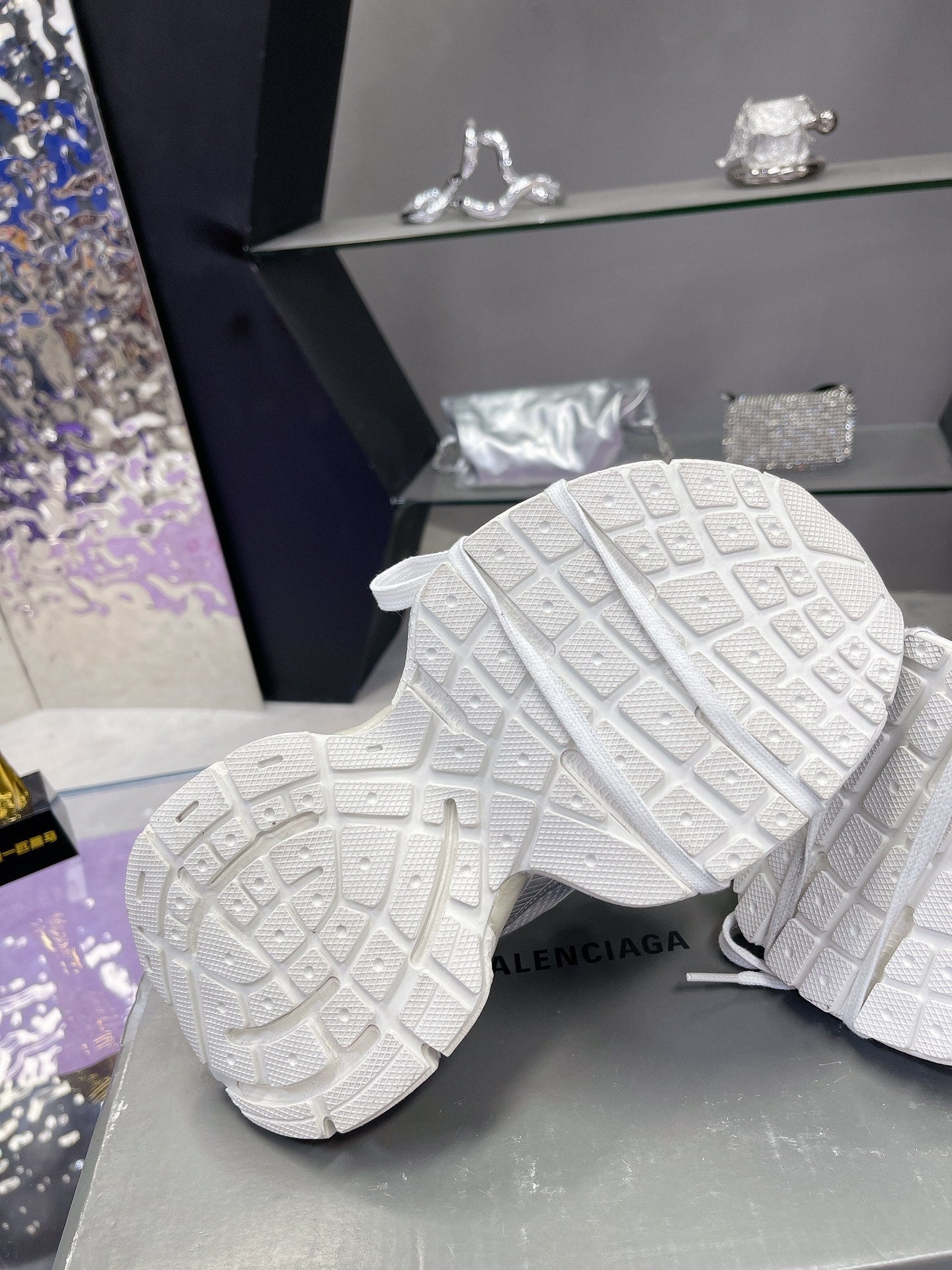 3XL SNEAKER IN SILVER MIX WHITE MESH AND POLYURETHANE - 35