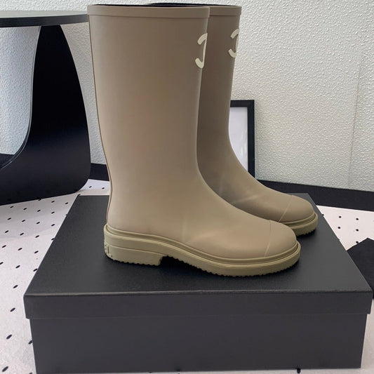 cc rainboot chanel темно-бежевий - 35