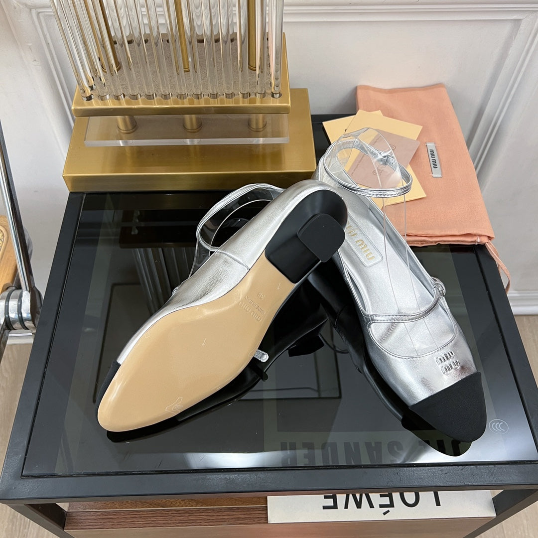 Sandal Ballets Silver Sheepskin - 35