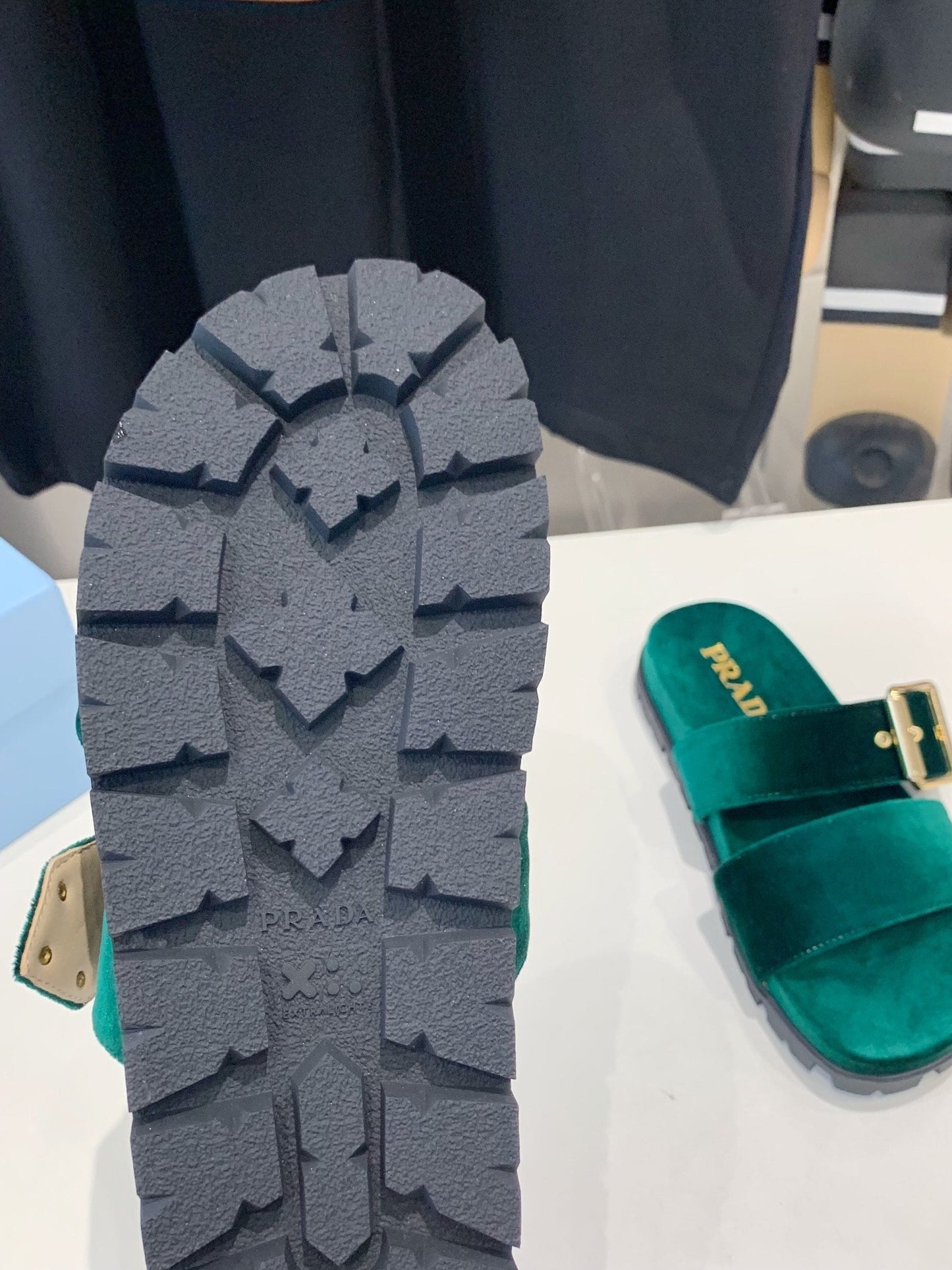 PRA SLIDES SANDALS OCEAN VELVET - 35
