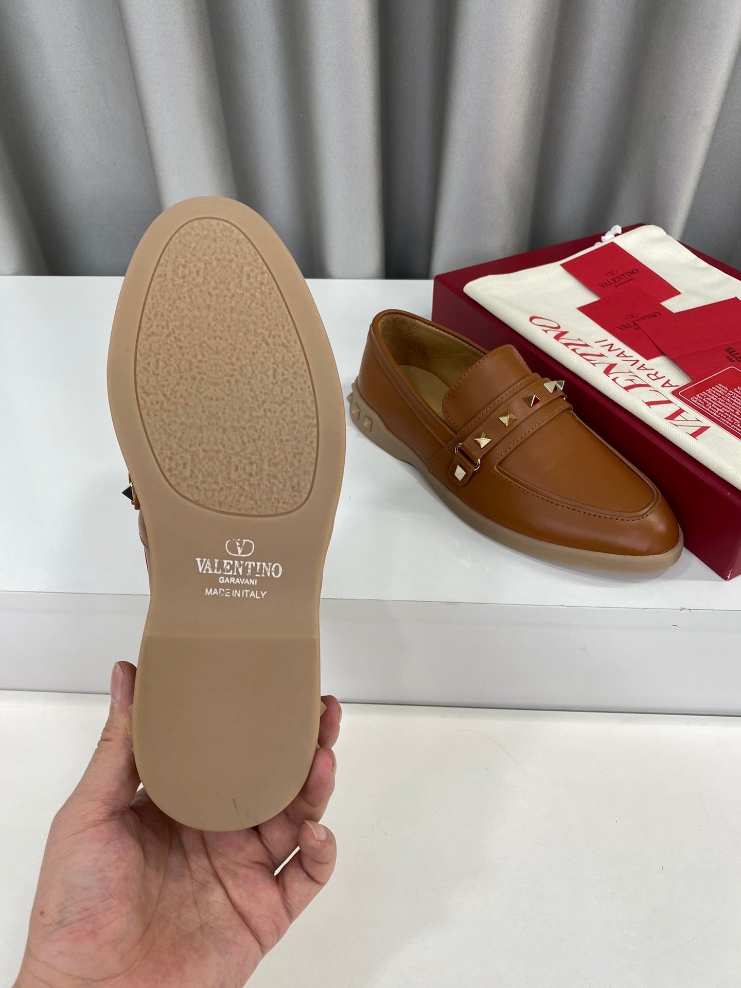 LEISURE FLOWS SPLIT LOAFER IN BRONZE BROWN CALFSKIN - 35