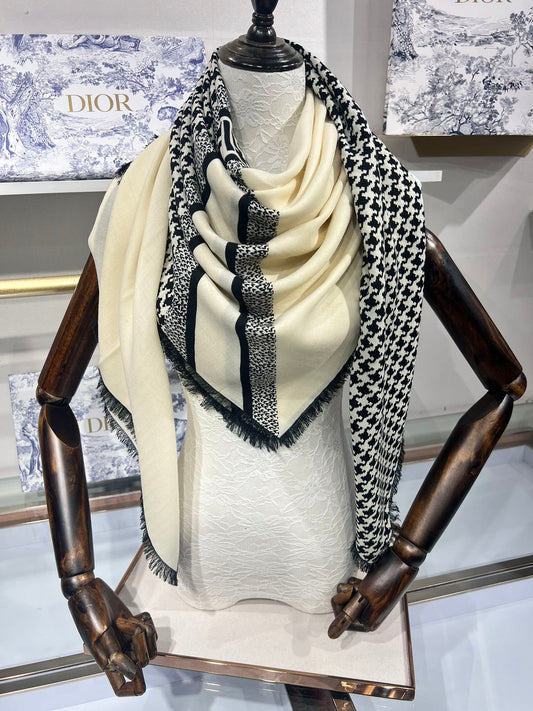 ШАРФ DIOR 140 СМ З КАШМІРУ ТА ШОВКУ 726470