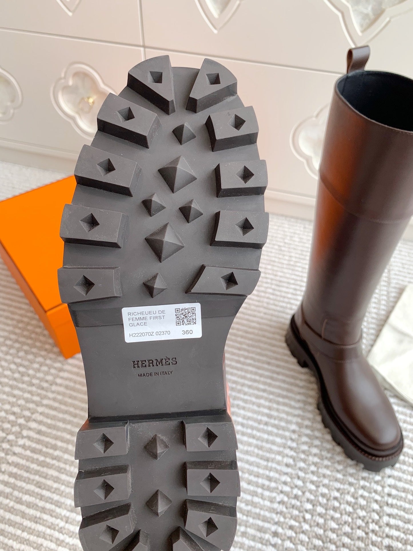 JAIME BOOT IN CHOCOLATE BROWN CALFSKIN - 35