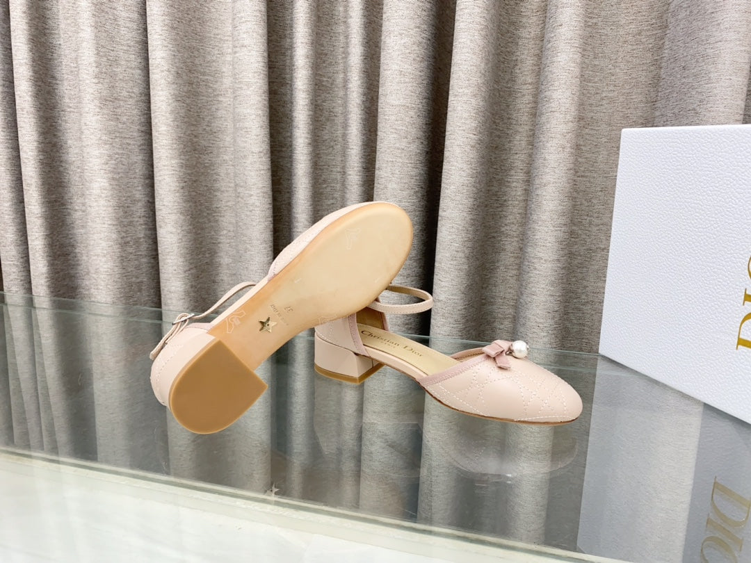 PEARL MARY JANE PUMP IN LIGHT PINK LAMBSKIN 30 MM - 35