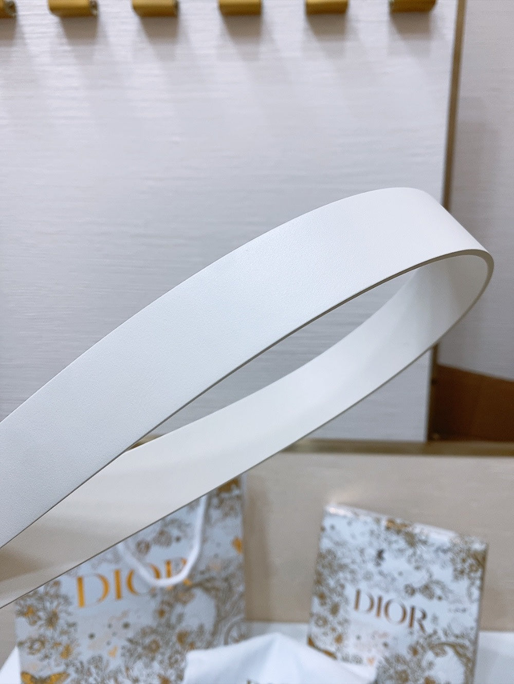 DIOR 25S BELT 30 MM IN WHITE CALFSKIN 586582 - 30