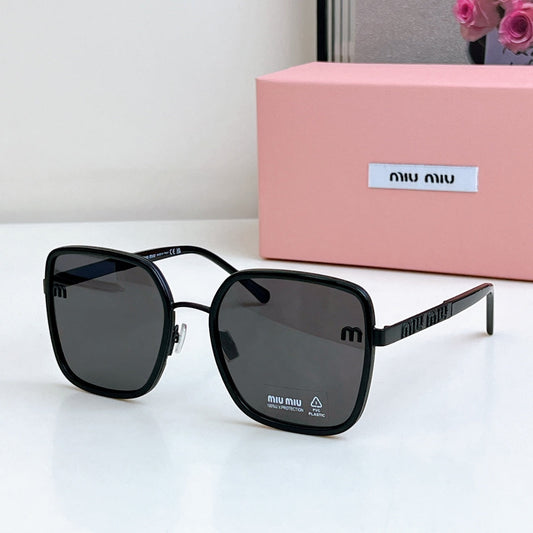 LOGO SQUARE SUNGLASSES 𝘚𝘔𝘜08𝘚 IN METAL - Havana/Brown
