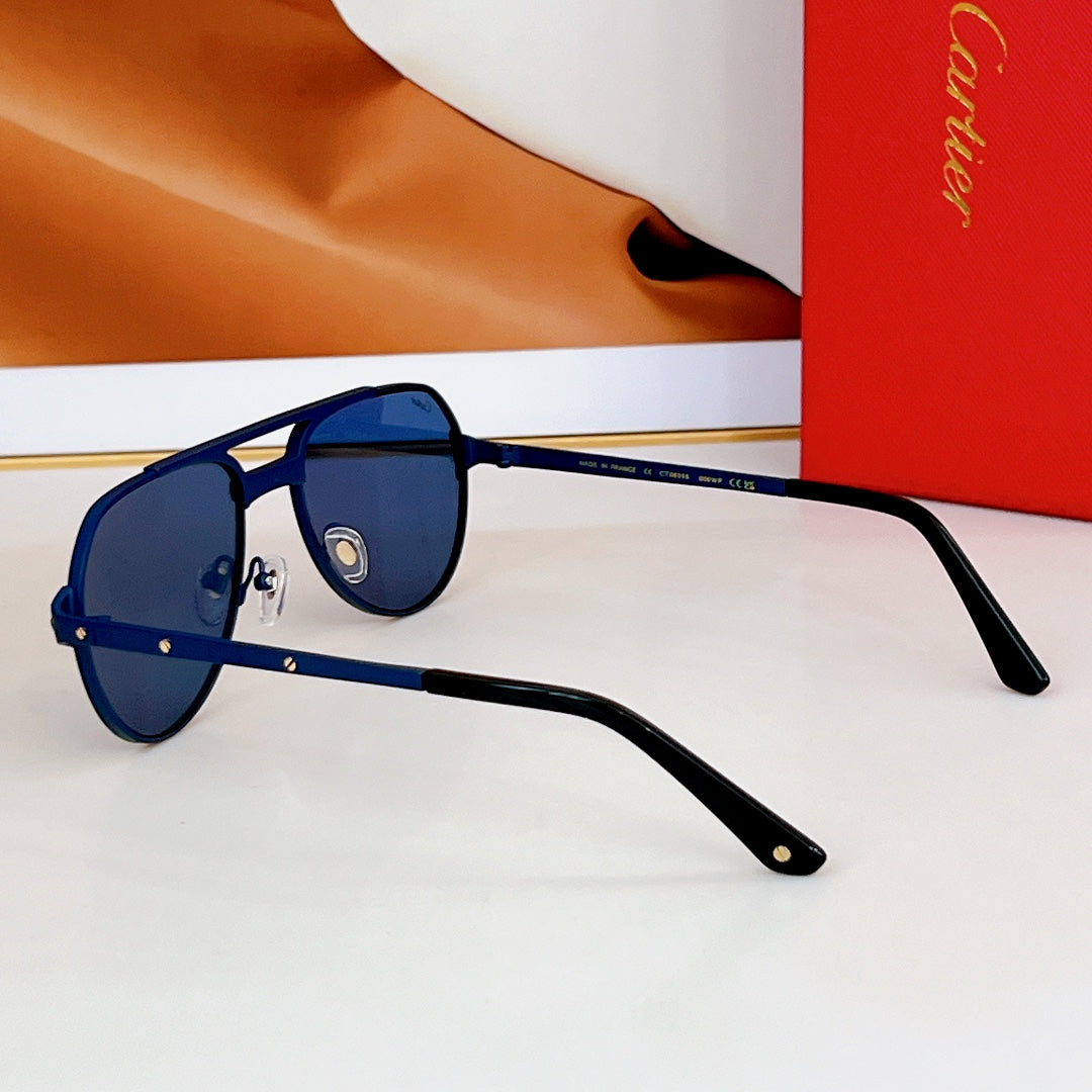 SANTOS AVIATOR FRAME SUNGLASSES CT0639S IN METAL - Brown