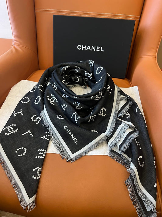 ШАРФ CHANEL 25S 140 З ВОВНИ ТА ШОВКУ 700811
