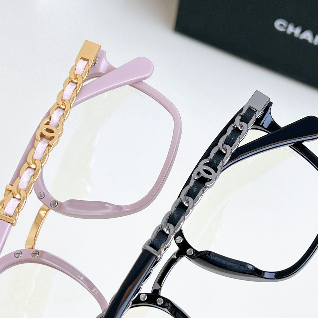 SQUARE SUNGLASSES CH 0769 IN ACETATE CHAIN METAL - Pink/Gold